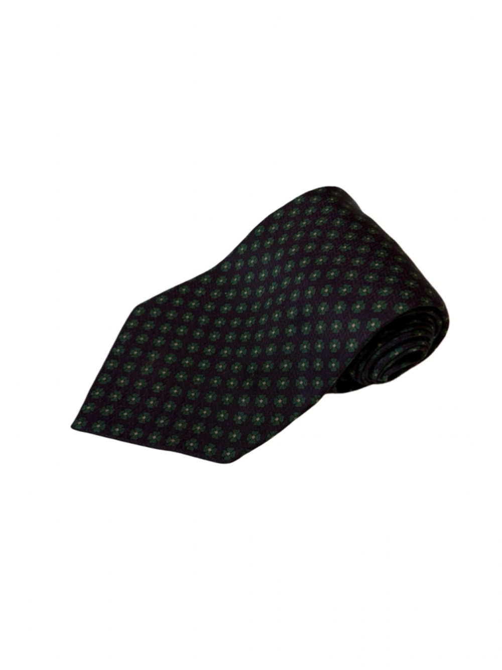 Vintage Giorgio Armani Cravatte 100% Silk Micro Floral Tie Burgundy Green